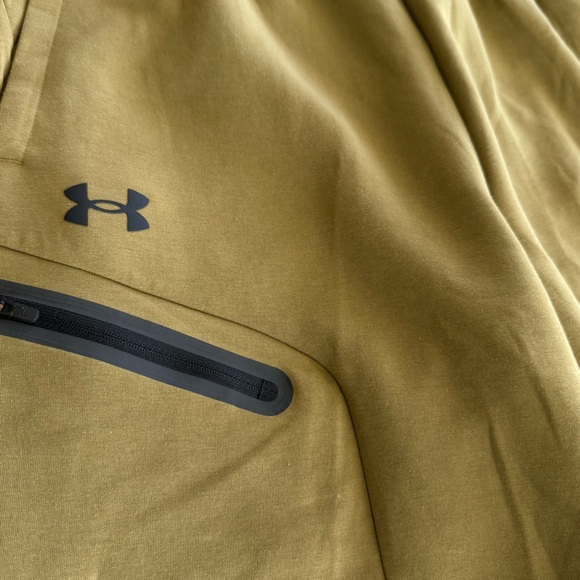 Under Armour Unstoppable Fleece Men's Olive Athletic Shorts Size XL New with Tag - Picture 6 of 7